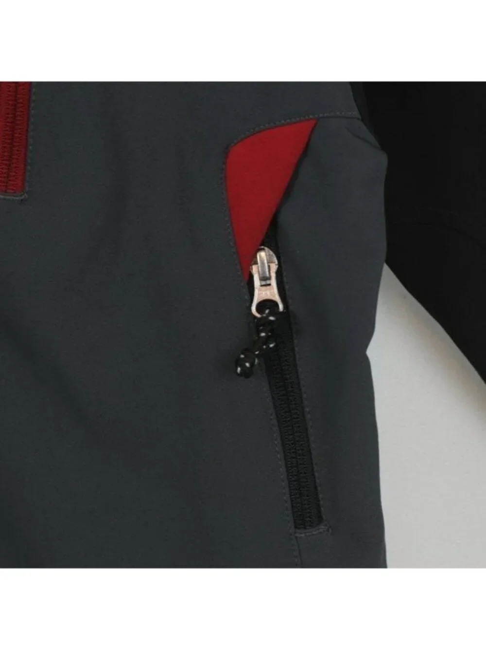 Snozu Boys Extra Small Black Gray Fleece Lined Soft Shell Full Zip Jacket